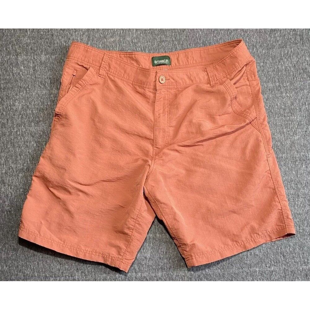 OUTDOORLIFE Orange Shorts 38 Mens Nylon Hiking Outdoors NF0A5544 vintage Look